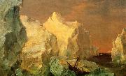Frederic Edwin Church Icebergs and Wreck in Sunset oil painting on canvas